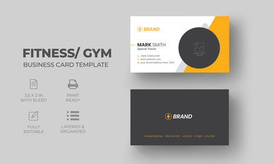 Fitness Gym Business Card Template