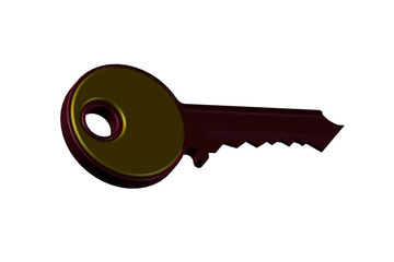 Chiave - 3D - serratura - 4