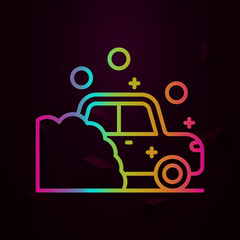 Bubble soap carwash car nolan icon Simple thin line, outline vector of Car wash icons for ui and ux, website or mobile application