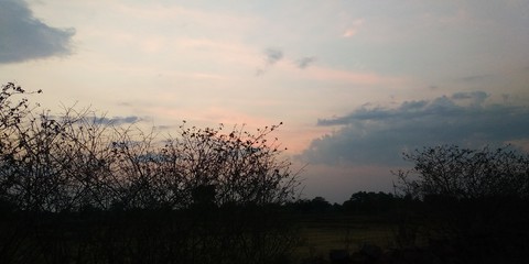 sunset in the mountains