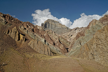 Landscape while climbing to the top of Aconcagua in Argentina.