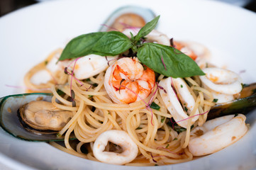 Spaghetti Allo Scoglio, seafood spaghetti