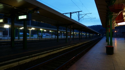 Fototapeta na wymiar Empty train station