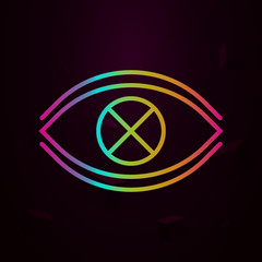 Naklejka premium sight, disease, medical nolan icon Simple thin line, outline vector of Disease icons for ui and ux, website or mobile application