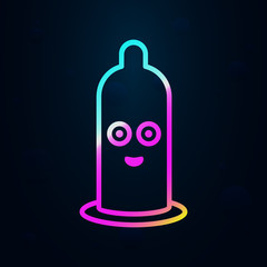 Condom, happy, nasty outline nolan icon. Simple thin line, outline vector of nasty icons for ui and ux, website or mobile application