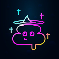 Poop, christian, angel outline nolan icon. Simple thin line, outline vector of nasty icons for ui and ux, website or mobile application