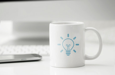 tazza, risveglio, buona idea, idea, cratività