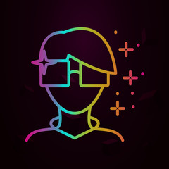 Fame man actor nolan icon Simple thin line, outline vector of fame icons for ui and ux, website or mobile application