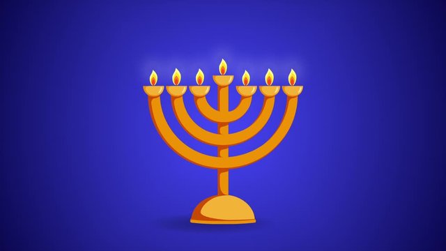 Burning menorah, Jewish menorah candlestick