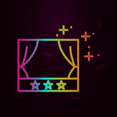 Fame scene nolan icon Simple thin line, outline vector of fame icons for ui and ux, website or mobile application