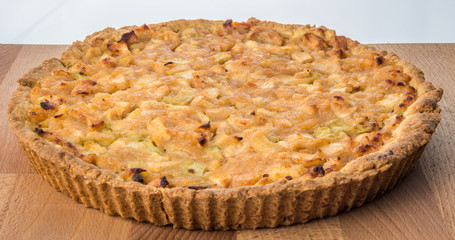 Home made apple and rhubarb pie.
