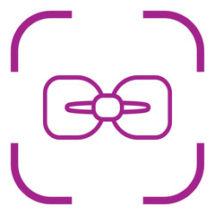 Bow simple icon. Flat desing
