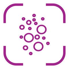 Bubbles simple icon. Flat desing