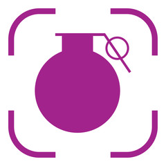 Grenade simple icon. Flat desing