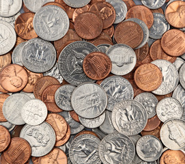 Assorted American coins