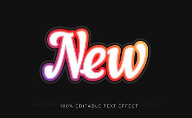Modern editable creative text effect.Elegant text style 