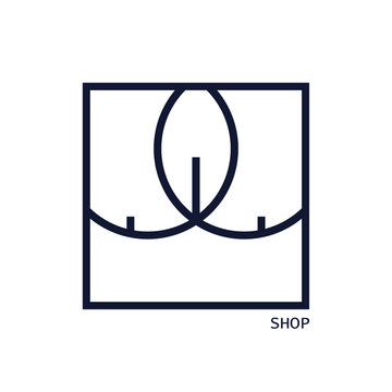 recommend clip art: Sex shop logo icon sign Lingerie woman store Creative line design Modern style Fashion print for clothes apparel greeting invitation card picture banner poster flyer for websites Vector illustration