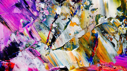 Colorful abstract background wallpaper. Modern motif visual art.  Mixtures of oil paint. Trendy...