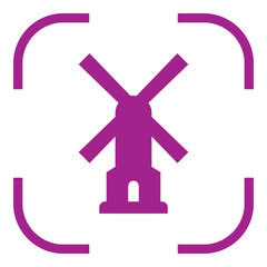 Mill simple icon. Flat desing