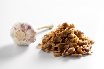 Pork cracklings, fried lard (Balkan specialty)