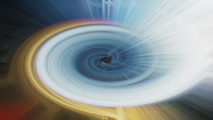 Abstract circle Light Fibers all colors sparkling universe nebula space