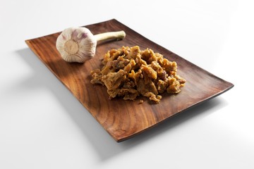 Pork cracklings, fried lard (Balkan specialty)