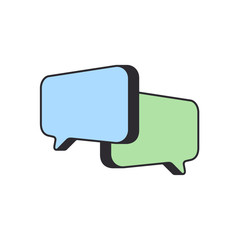 Fototapeta premium Message bubble. Bubble template. Speech bubble. Chat sign. Communication symbol. Vector speech bubble. Notification icon. Social Media element. New message. Chat Icon.