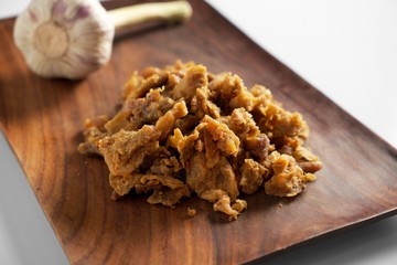 Pork cracklings, fried lard (Balkan specialty)