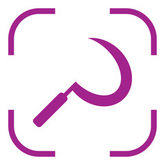Sickle simple icon. Flat desing