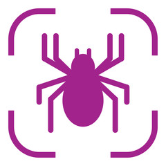 Spider simple icon. Flat desing