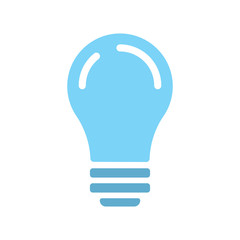 Idea icon, light bulb vector illustration. Electric lamp pictogram. Symbol of creativity and invention.