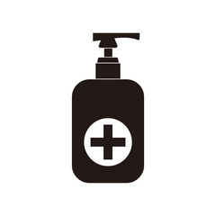 Hand sanitizer icon vector. Disinfection. Hand sanitizer bottle icon