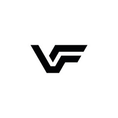 VF V F letter logo design vector
