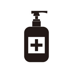 Hand sanitizer icon vector. Disinfection. Hand sanitizer bottle icon