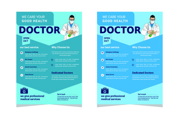 Health care cover a4 template design for a report , two colors scheme, vector template decoration for printing and presentation vector illustration