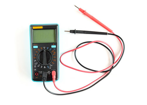 Voltmeter or multimeter electronic working tool .
