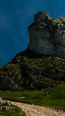 Ruins of the castle in Olsztyn. Free space for an inscription