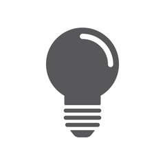 Idea icon, light bulb vector illustration. Electric lamp pictogram. Symbol of creativity and invention.