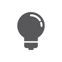 Idea icon, light bulb vector illustration. Electric lamp pictogram. Symbol of creativity and invention.