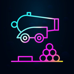 Cannon, pirate nolan icon. Simple thin line, outline vector of Pirate icons for ui and ux, website or mobile application