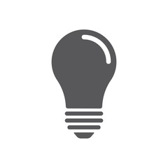 Idea icon, light bulb vector illustration. Electric lamp pictogram. Symbol of creativity and invention.