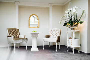 photo of a decoration sitting corner in a hotel