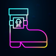 Boot, pirate nolan icon. Simple thin line, outline vector of Pirate icons for ui and ux, website or mobile application