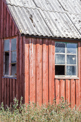 The old fishing houses in Hvide Sande in Denmark