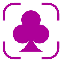 Clubs icon, vector in focus. White background