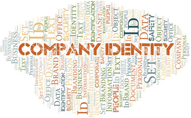 Obraz premium Company Identity word cloud collage made with text only.