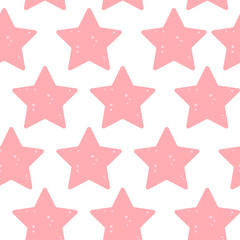 This is a seamless pattern texture of starfish on a white background.