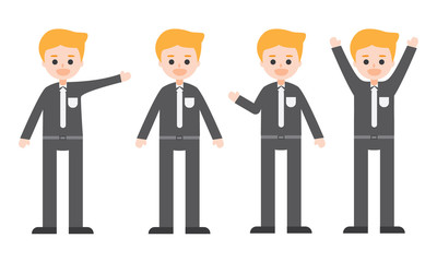 vector illustration of business people. cartoon and flat design.