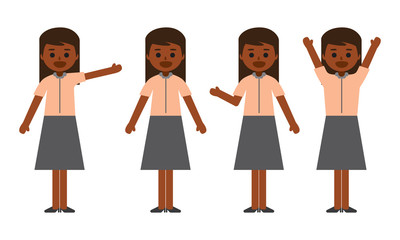 vector illustration of business people. cartoon and flat design.