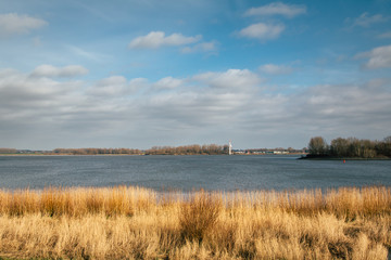 Fototapeta na wymiar View over the Elbe River - Germany
